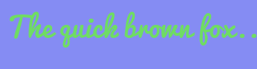 Image with Font Color 6FDC64 and Background Color 858CF3
